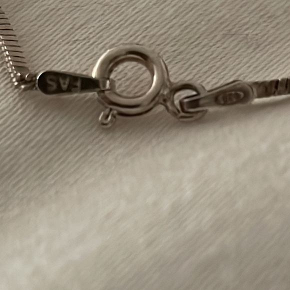 Gorgeous Silver Chain w Sterling CrossCZ Bagets Diamonds/929 FAS Expensive chain - Picture 8 of 11